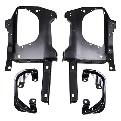Front Driver and Passenger Side Bumper Bracket and Fog Light Bracket for Ram