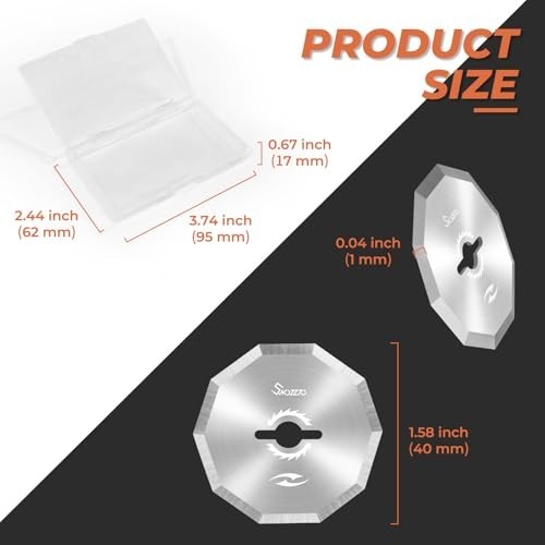 6PCS Replacement Rotary Blades for Electric Scissors & Cutters, Compatible with