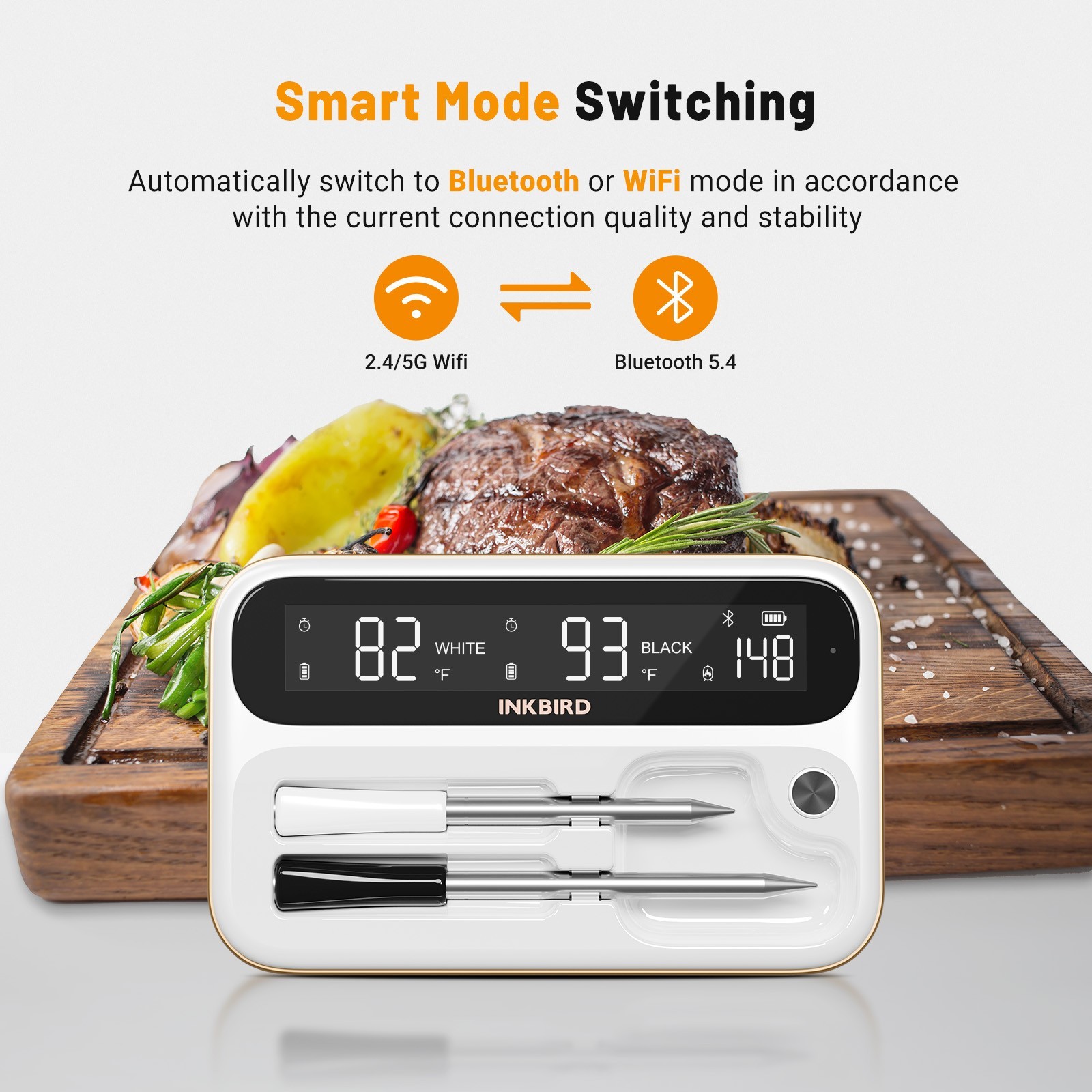 INKBIRD Wireless Meat Thermometer 5G WiFi BBQ Smoker Oven Mitts Grilling Gloves