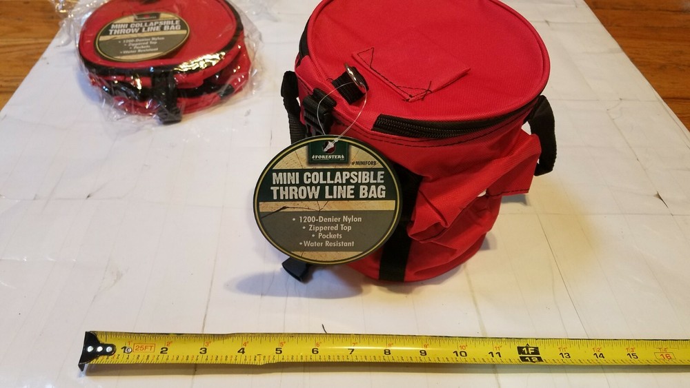 Nice New Forester Mini Collapsible Throw Line Bag. 2 pockets, D Ring, Zippers...