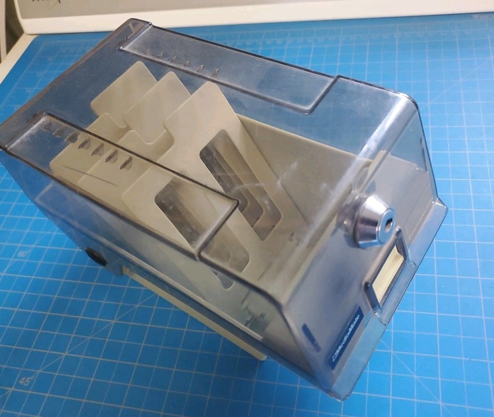 Vintage 3.5" Floppy Disk Plastic Storage Box Case Holder PC / No Keys