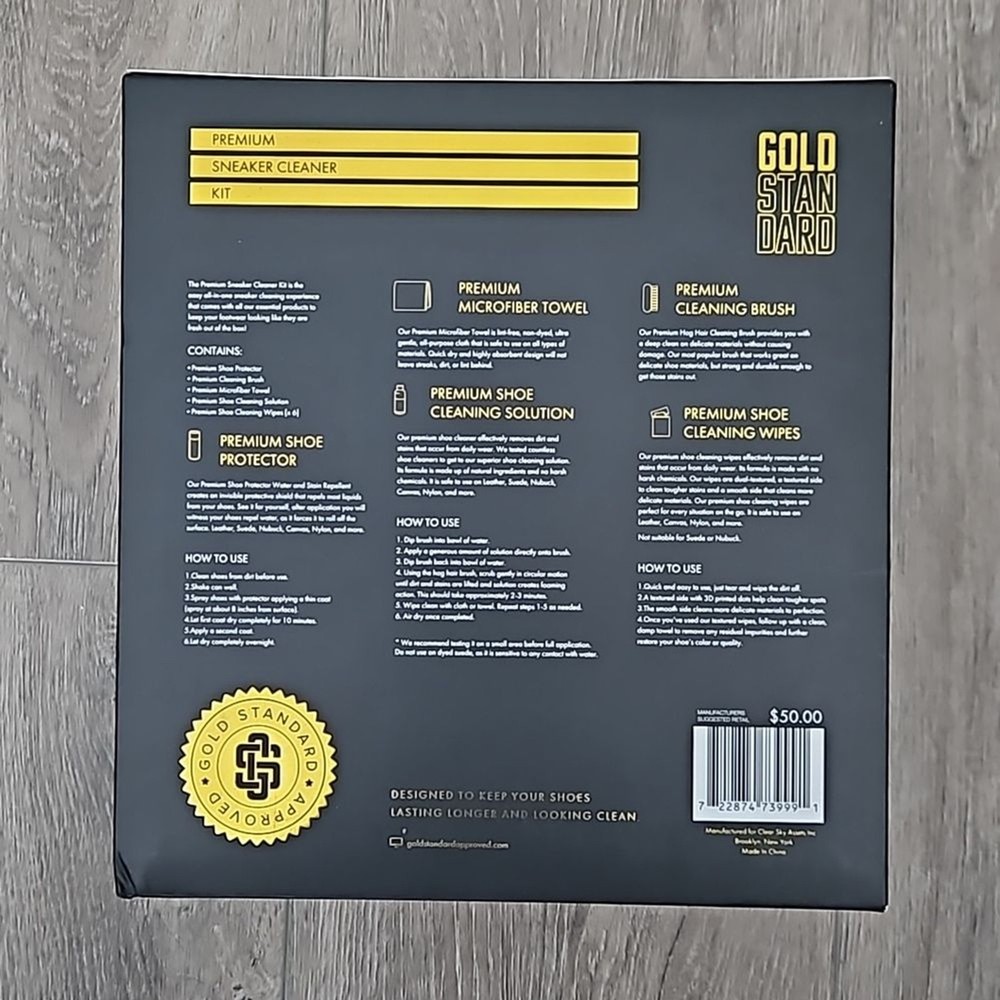 Gold standard premium sneaker cleaner kit