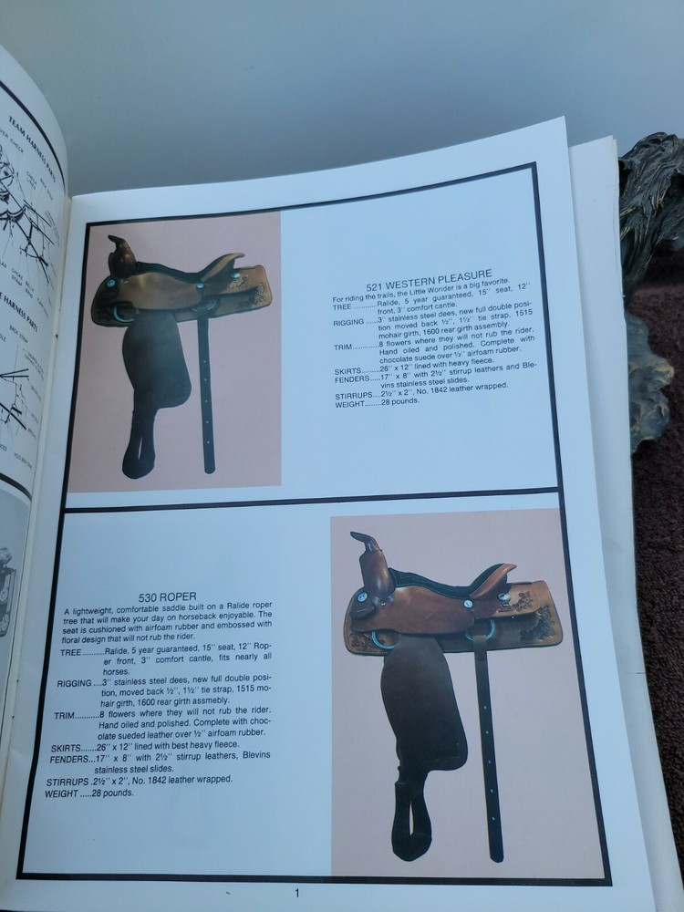 J V Wison Leather Co Saddle catalog #90 1990.