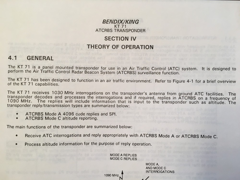 Bendix/King KT-71 Transponder Maintenance Manual