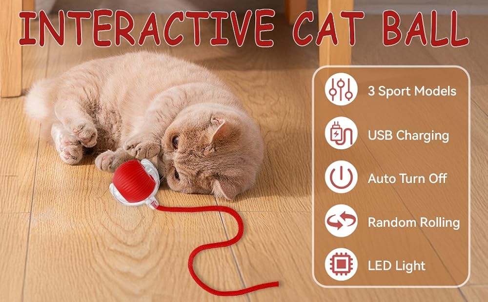 Interactive Electric Automatic Rolling Moving Recharable Self Play