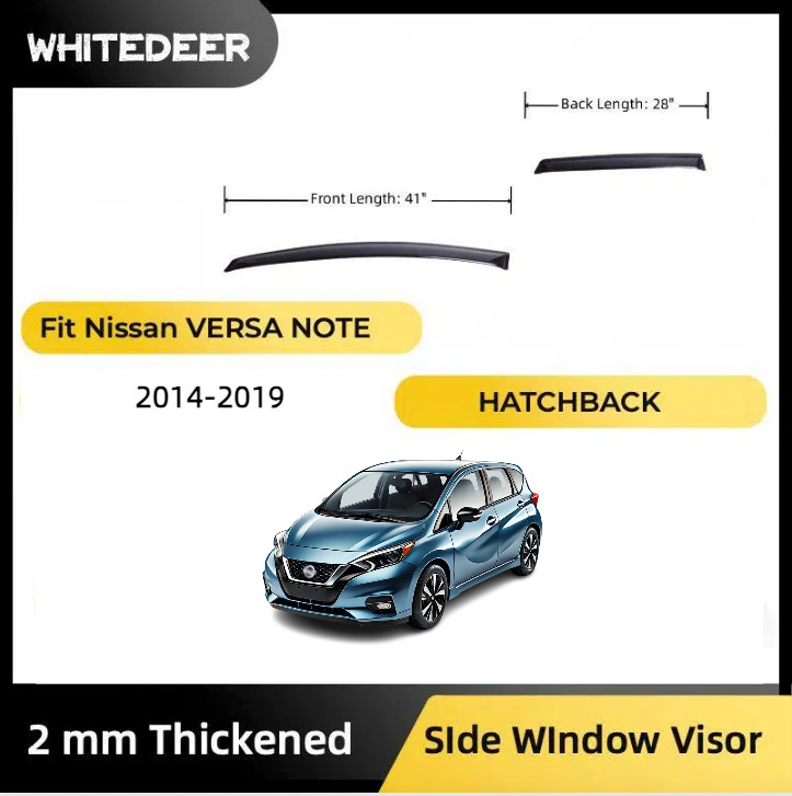 Fits VERSA NOTE HATCHBACK 2014-2019 Side Window Visor Sun Rain Deflector Guard