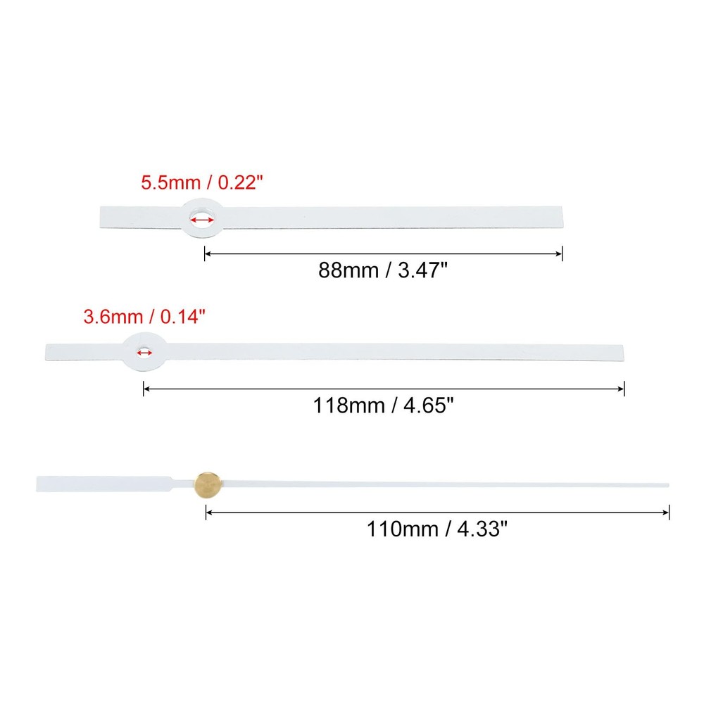 Replacement Clock Hands Kit, 10 Set Replacement Clock Hands Kits Clock Mechan...