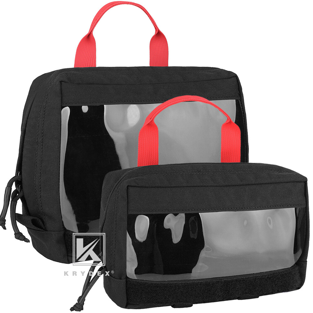 KRYDEX Clear Top Insert Pouch Organizer Hook Back Packing Cube for Backpack