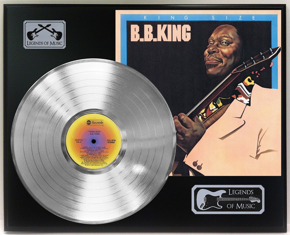 BB King - King Size Silver LP Record Plaque Display