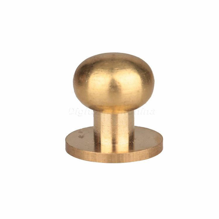 Brass Solid Screw In Button Head Screw Nail Rivets Belt Leather Craft Tool 10pcs