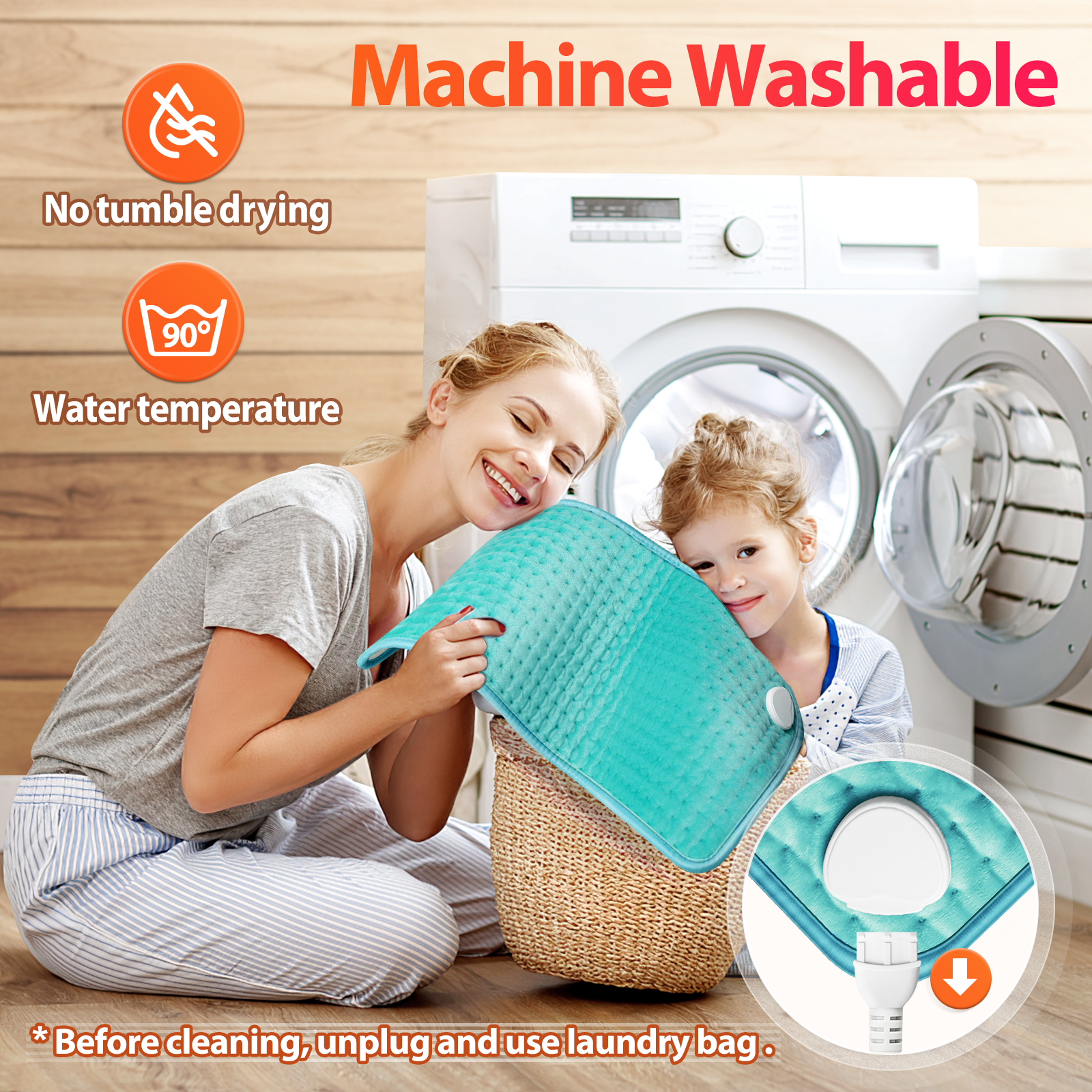 Electric Heating Pad for Back Neck Pain Relief with 10 Heat Settings Auto-Off