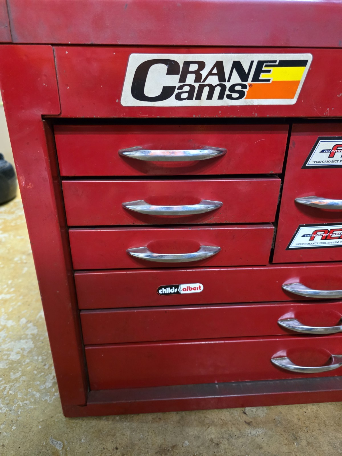 Proto Professional Vintage 10-Drawer Red 26" Top Box Chest USA NO LOCK/KEY 1970s