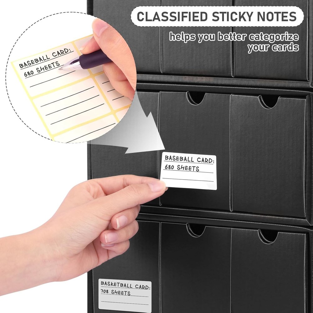 Trading Card Storage Box Includes 12 Pack with 50 Card Dividers...