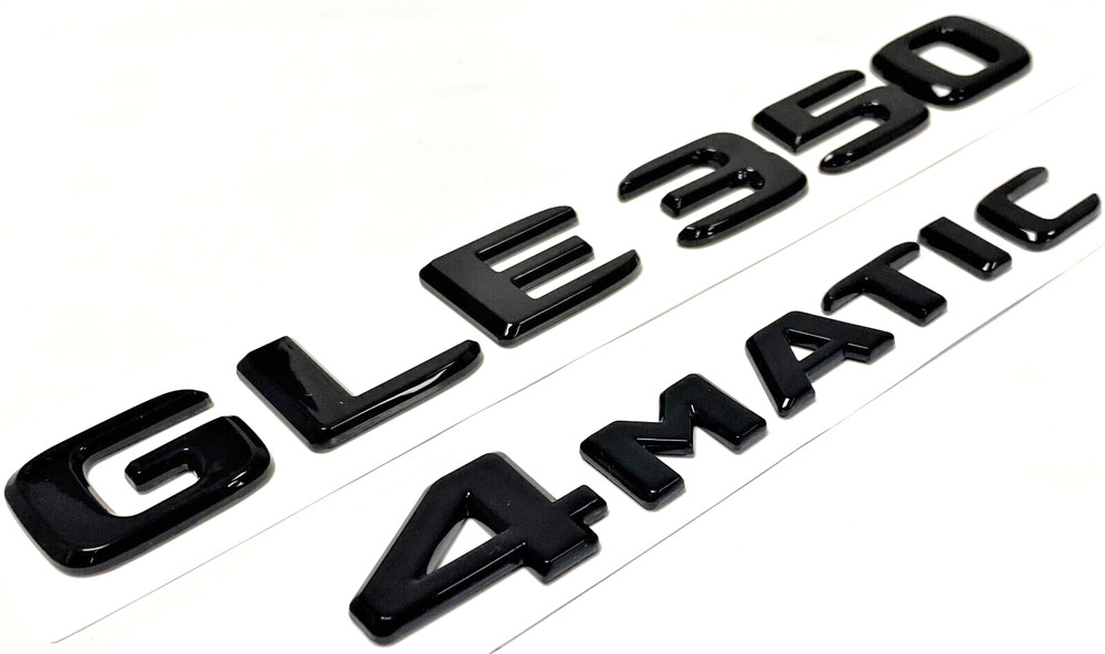 #2 GLE350 + 4MATIC BLACK REPLACEMENT FOR MERCEDES REAR TRUNK EMBLEM BADGE DECAL