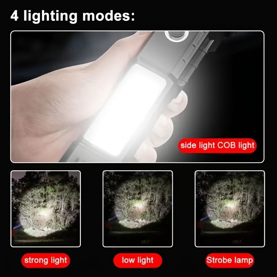 Super Bright Tactical LED Flashlight Rechargeable Camping Multifunctional Torch