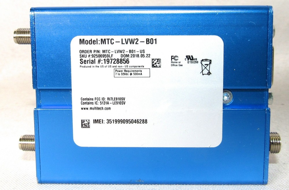 MULTI-TECH MTC-LVW2-B01 LTE CAT 3 Radio Modem MultiConnect Cell RS-232