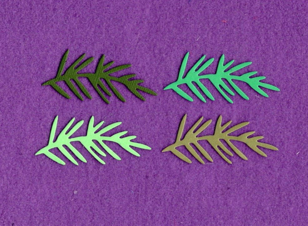PINE BOUGH die cuts scrapbook cards