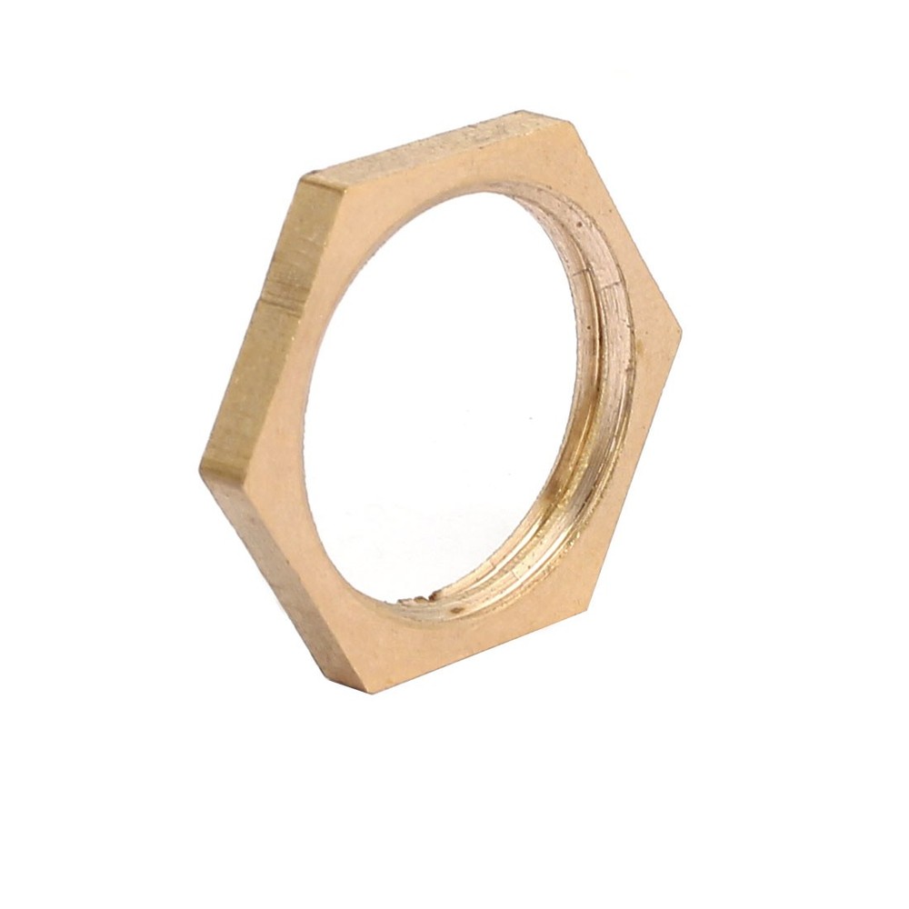 10 Pcs 1/2BSP Female Thread Brass Hex Nut Pipe Fitting Locknut