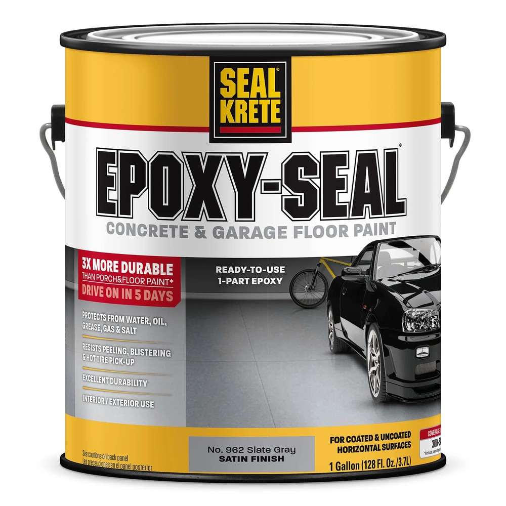 Epoxy Seal Concrete Garage Paint Slate Gray