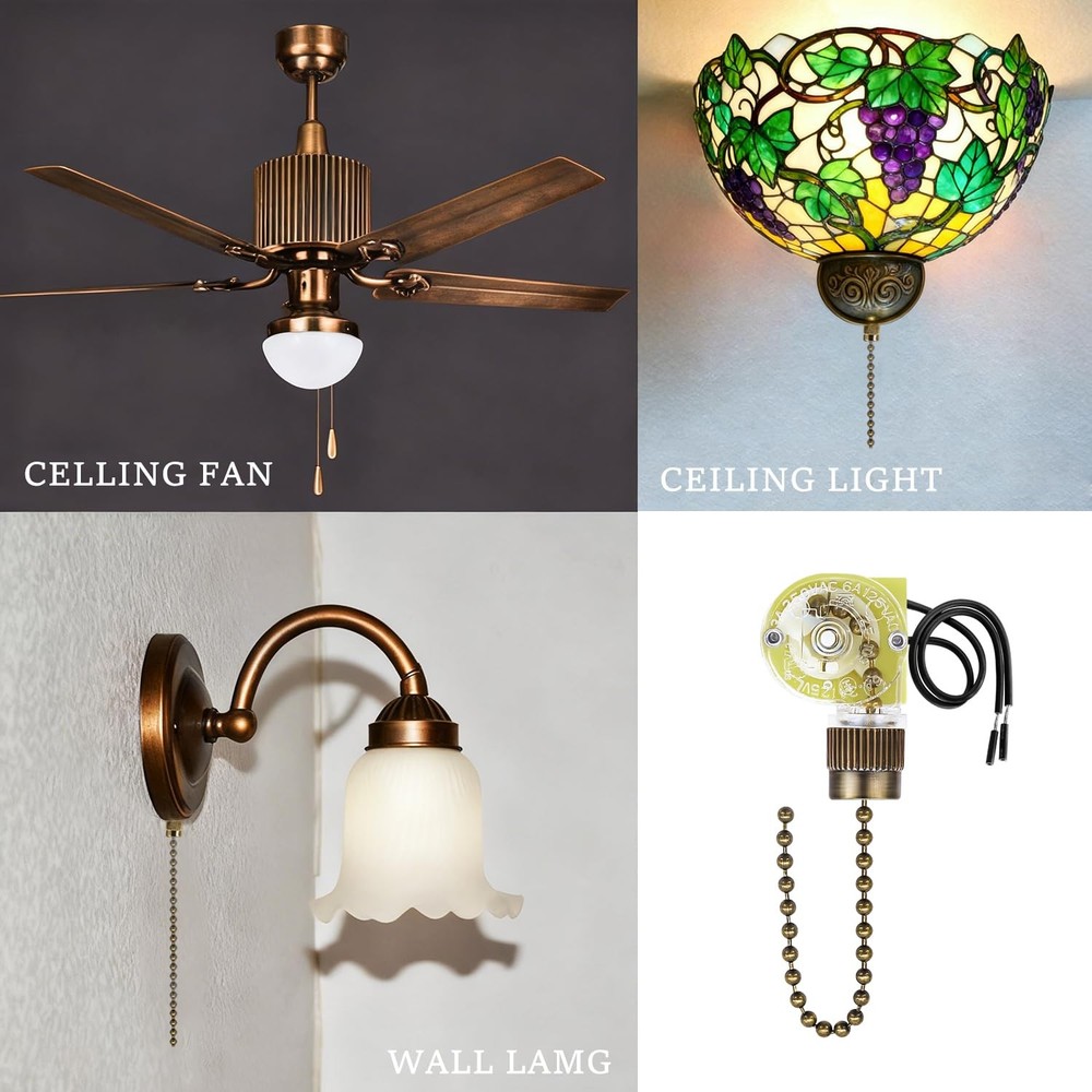 Dotlite 2Pack Ceiling Fan Light Pull Switch Zing Ear ZE-109, Bronze 2 ZE 109
