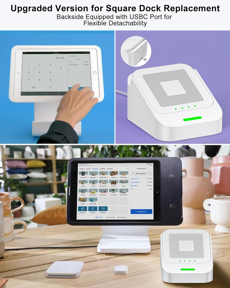 2Nd-Gen Square Card Reader Stand for Square Reader Dock 2Nd Generation & POS ...