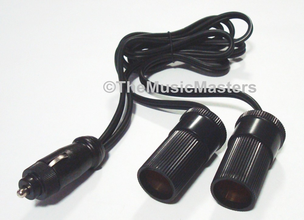 Lighter Plug Socket "Y" Extension SPLITTER Cable Cord 2 Dual Power Outlets VWLTW