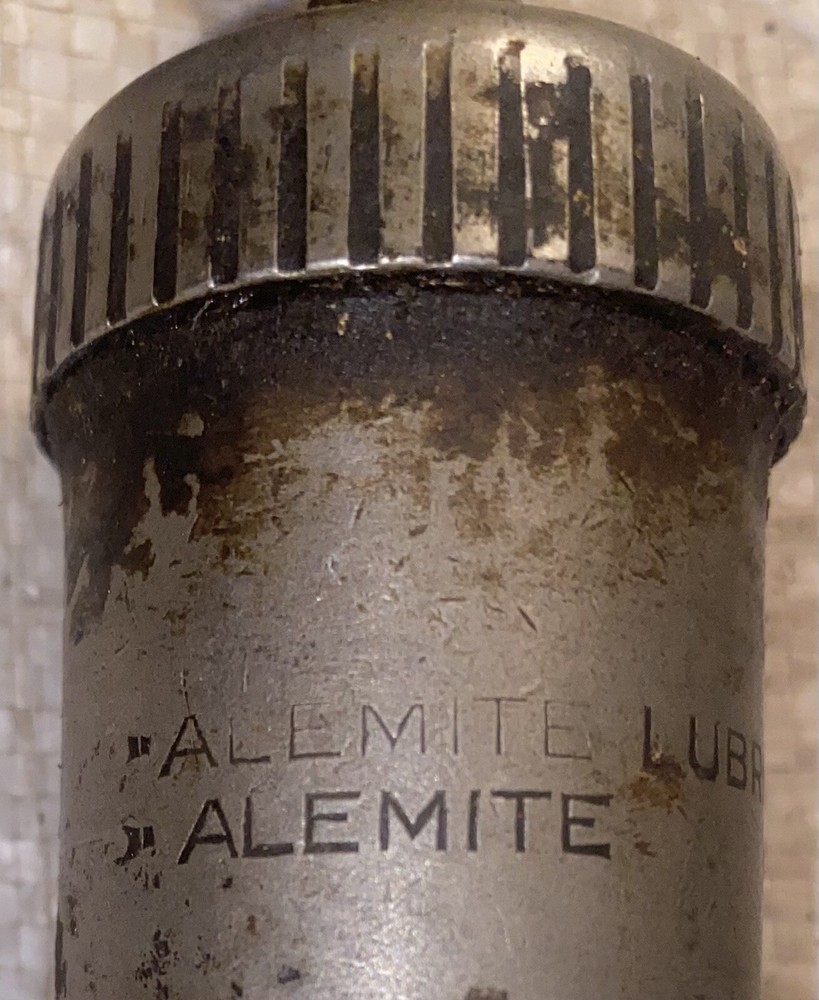 VINTAGE ALEMITE CORP LUBRICATOR MINI PUSH/PULL GREASE GUN
