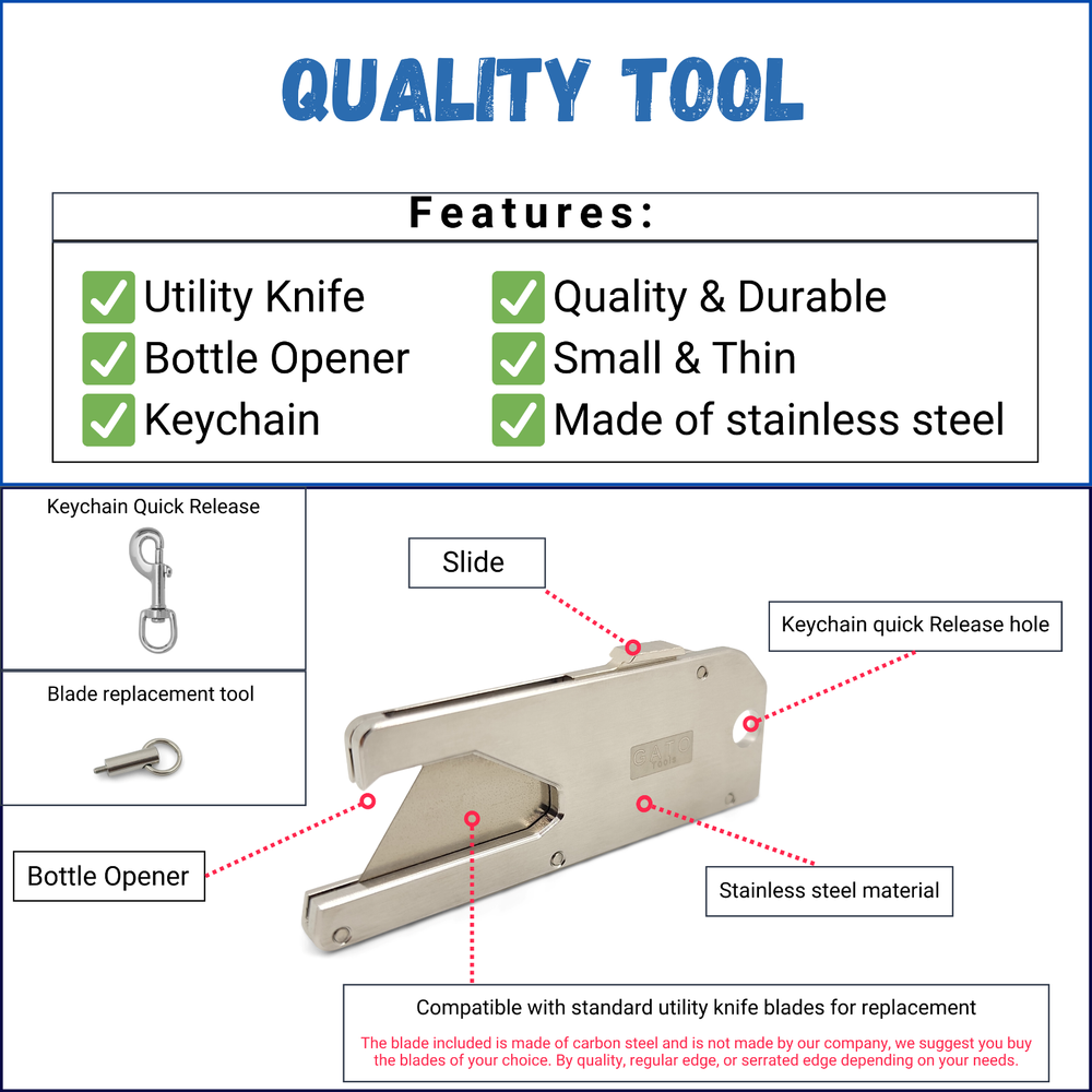 Retractable Box Mini Cutter Keychain and Box Opener, Tiny Safe Package Opener