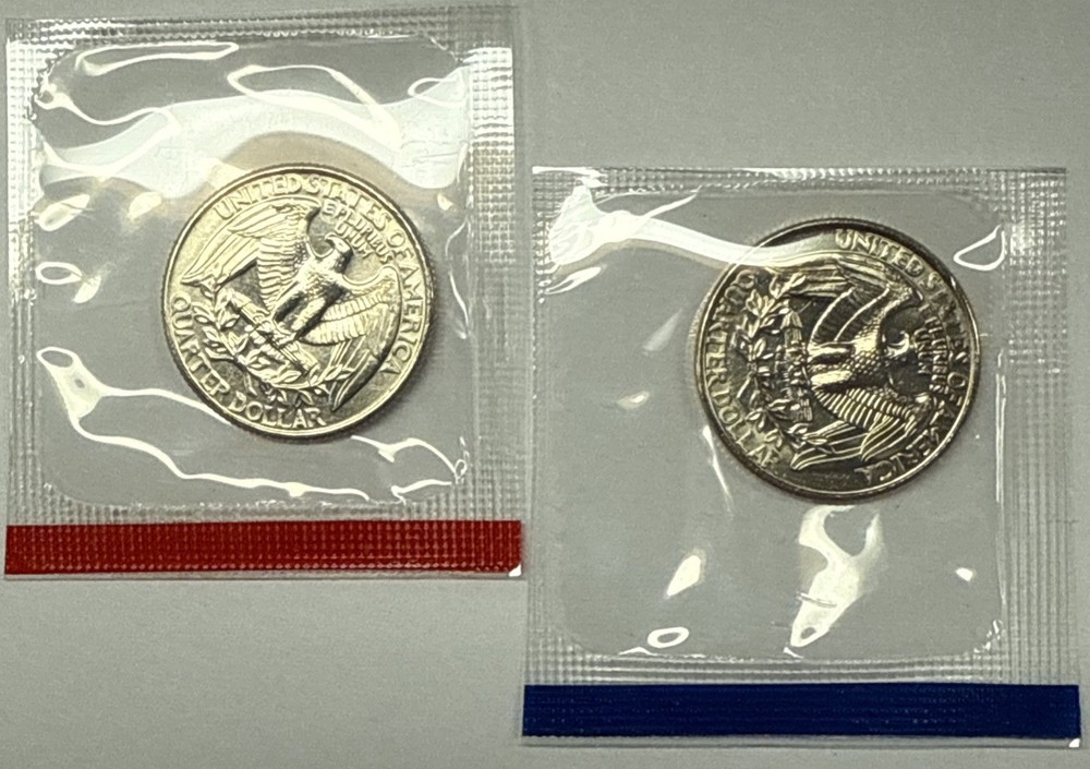1993 P&D Washington Quarters from Mint Set in Mint Cello