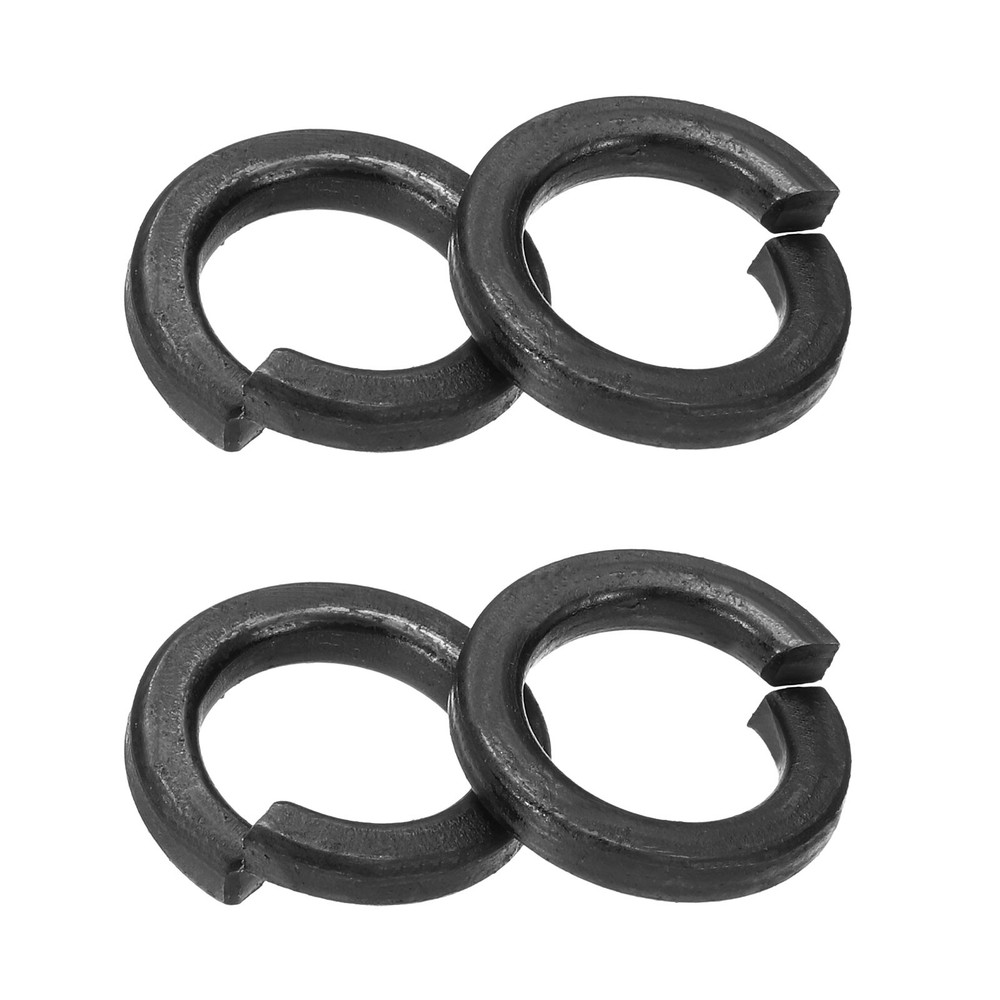 80 Pcs M12 Split Lock Washer Spring Lock Washer Spring Steel, Black