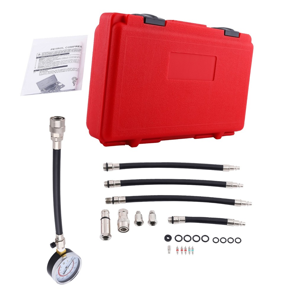 Engine Cylinder Compression Gauge Tester Kit Gas Engine Diagnostic Test Tools