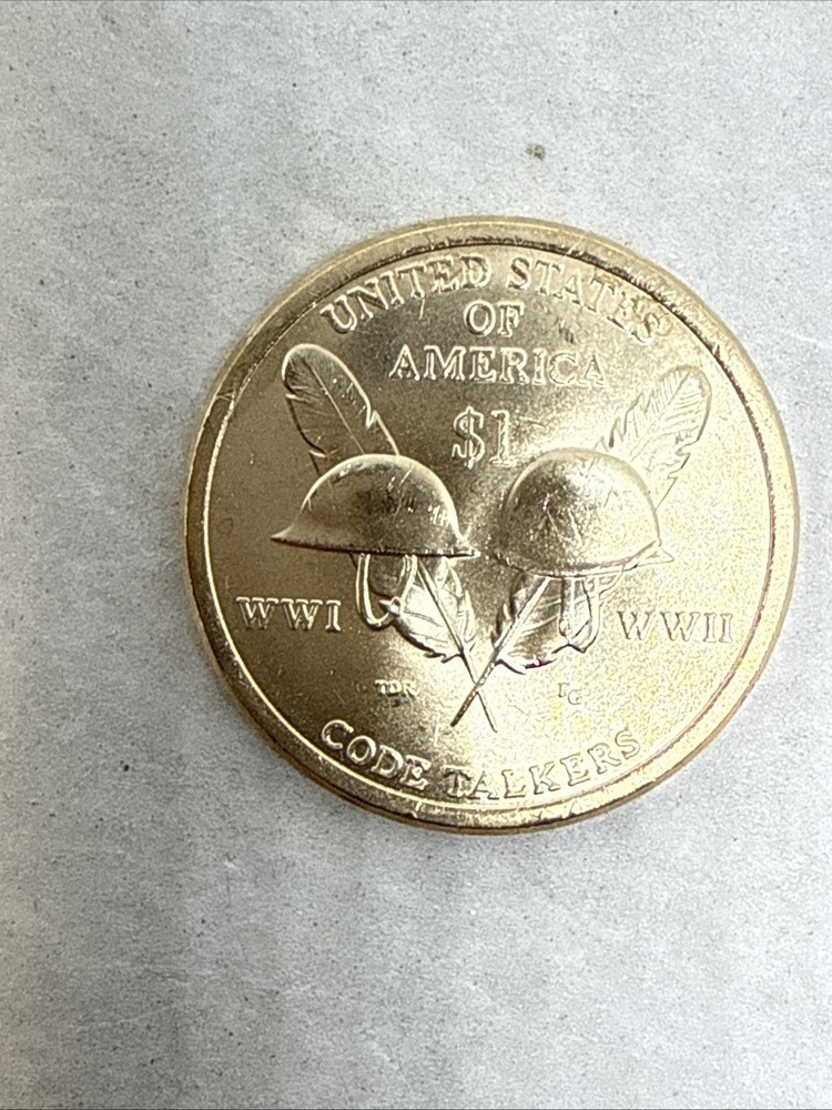 2016 P "Code Talkers" Native American Golden Dollar Coin, $1