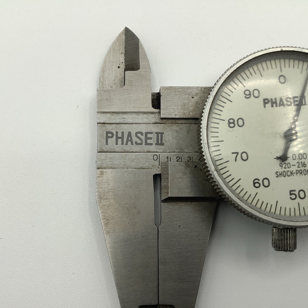 Vintage Phase II 920-216 Dial Caliper with Case Shock Proof