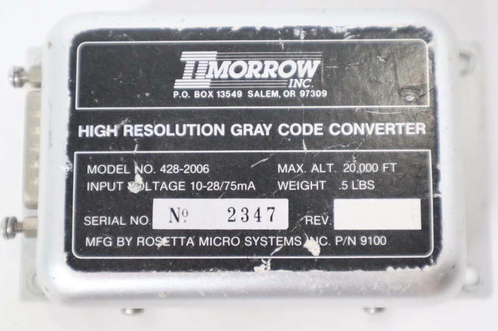 428-2006 Morrow II High Resolution Gray Code Converter (10-28 VDC)