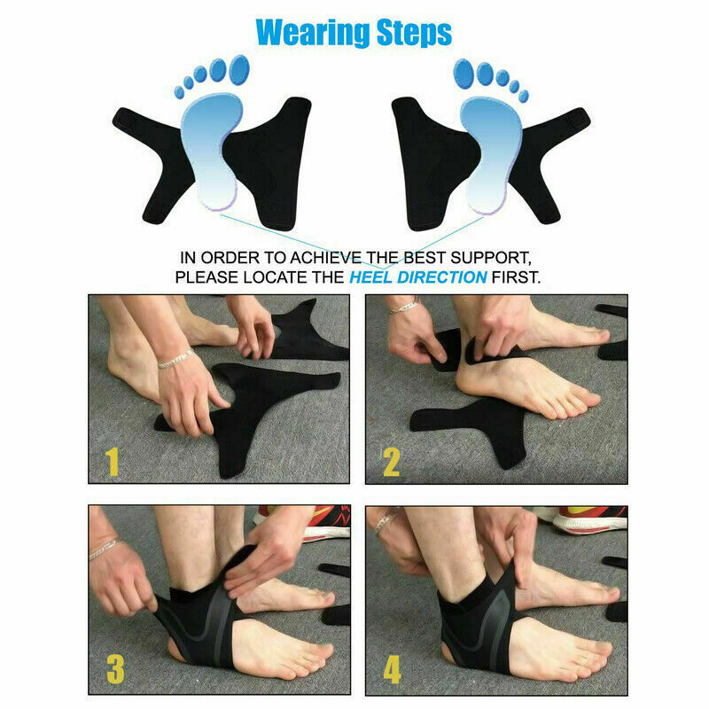 Ankle Support Brace Compression Adjustable Heel Stabilizer Foot Protector Strap