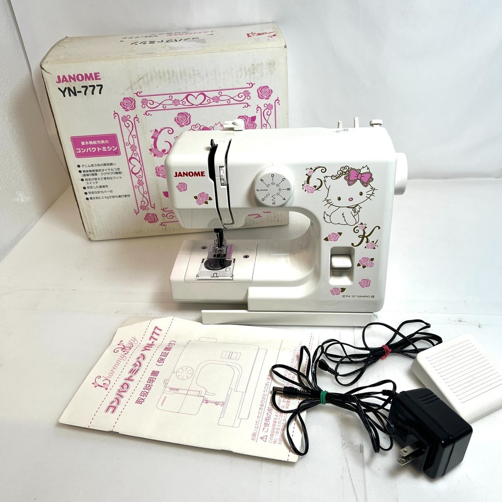 Janome Hello Kitty compact sewing machine YN-777 Operation confirmed Beginner JP
