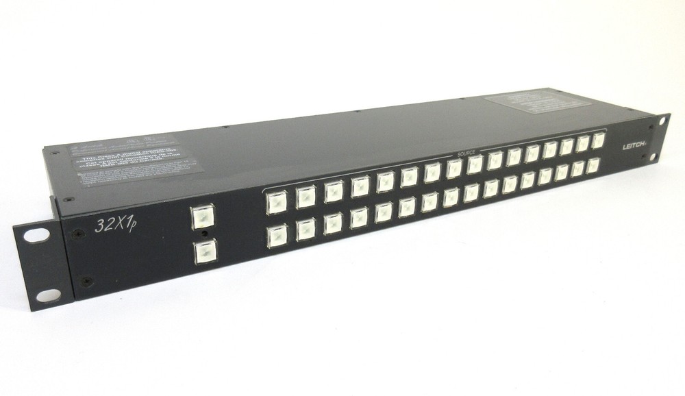 Leitch RCP-32X1P 1RU Remote 32x1 Programmable Push Button Switch Panel
