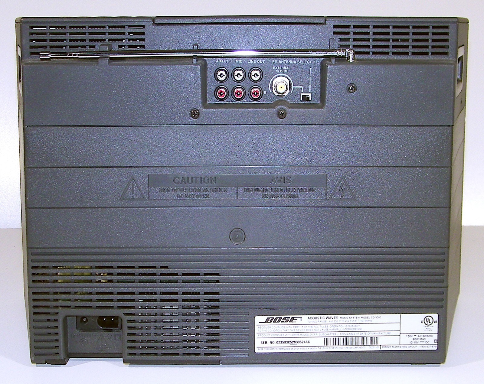 🔥【PRO SERVICED】Bose Wave CD-3000 Radio/CD~Remote,iPod Cord,Ant+!Black💥GUARANTY