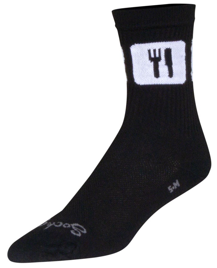 SockGuy Crew Repeats Socks - 6", Black, Small/Medium