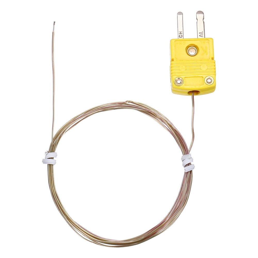 K Type Thermocouple Mini Connector Temperature Sensor 6.6ft, 1mm Wire