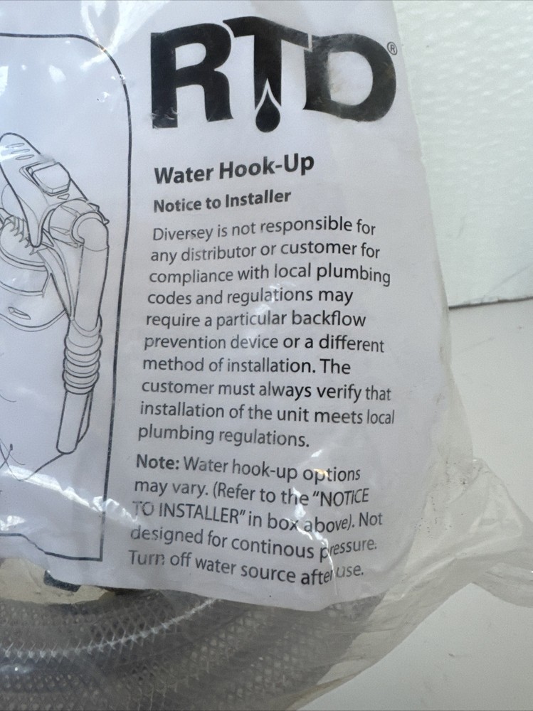 Diversey RTD® Water Hook-Up Kit