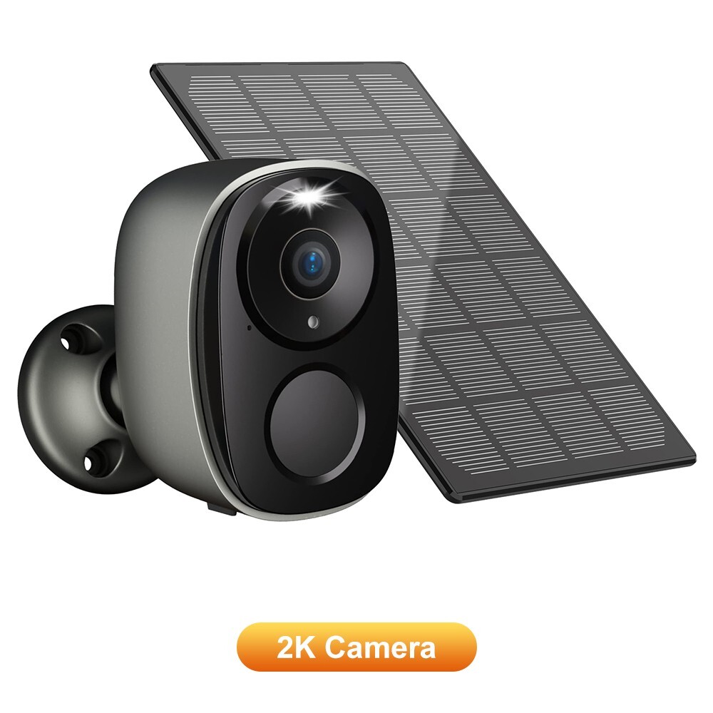 2pcs Sansco Solar Battery Powered Wireless Security Camera Wifi 3MP 2-Way Audio