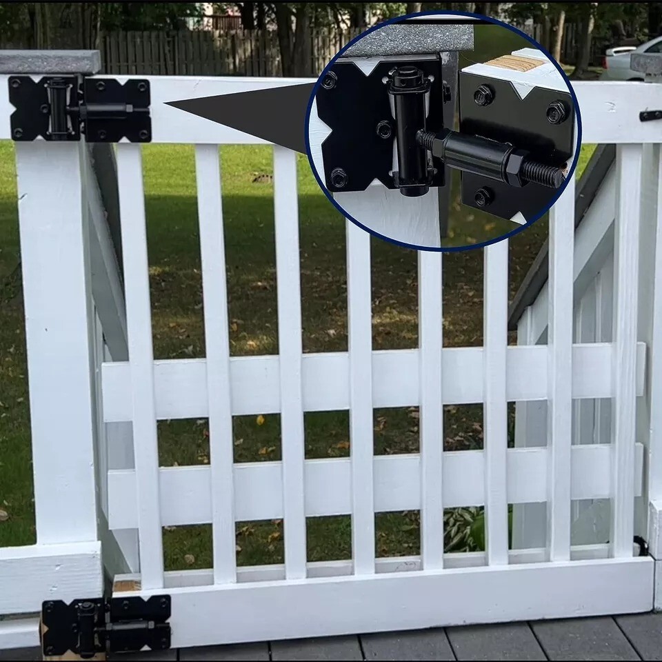 Self Closing Gate Hinges Adjustable Heavy Duty Hardware 90 Degree Gate Hinges