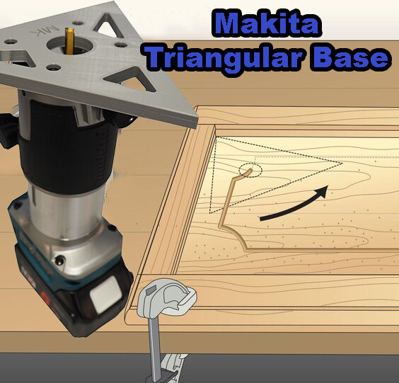 Makita DRT50 & RT0700C Compatible Triangular Trim Router Base – INC P&P