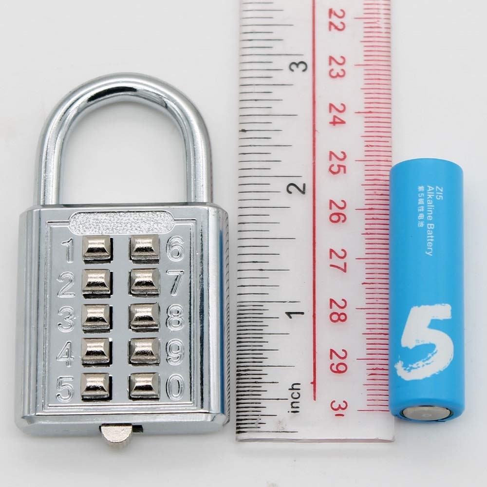 Mioni 10 Digit Push Button Combination 5 Digit Locking Mechanismblue bl