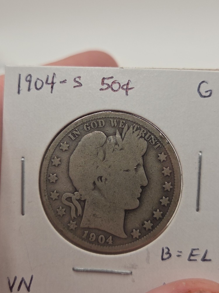 1904-S 50C Barber Half Dollar