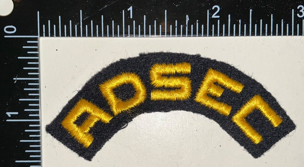 WWII US Army ADSEC Advanced Sector Communications Zone Arc Tab FELT Arc Patch