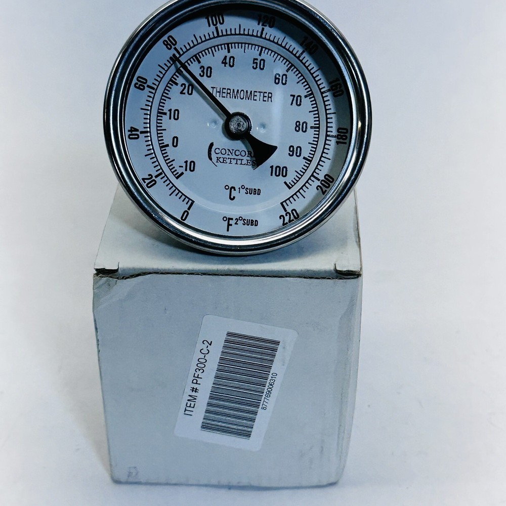 CONCORD KETTLES THERMOMETER 1/2 NPT THREAD POT