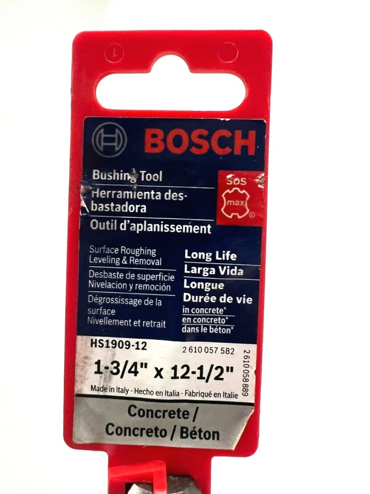 Bosch Bushing Tool HS1909-12, For Concrete Surface Roughing, Leveling, + Removal