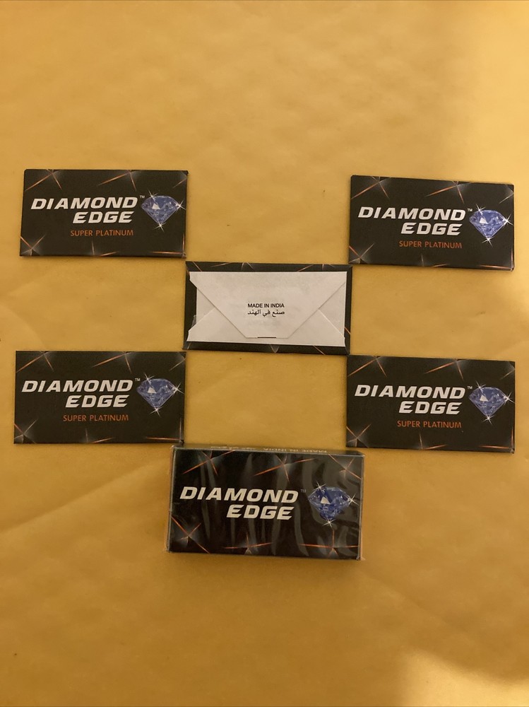 5 Double Edge Razor Blades, Diamond Edge Super Platinum